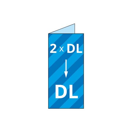 ulotki składane 2xDL (pionowo) do DL