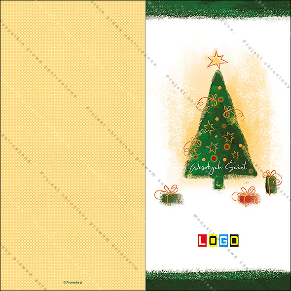 karnet świąteczny - wzór BN3-165 awers